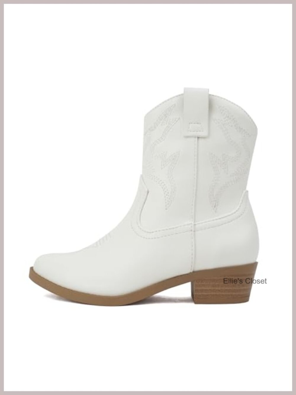 Soda Blazing-2 Pointed Toe Stitched Ankle Bootie High Top Western Boot